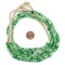 The Bead Chest African Recycled Glass Beads – Handmade in Ghana – Green Swirl 7mm Strand for Jewelry Making, Crafts, and Home Decor I Approximately 70 Beads